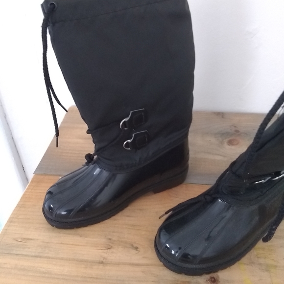 Maple Leaf Shoes Vintage Rockies Black Waterproof Rain & Snow Boots NEW Size 3 - Picture 6 of 16